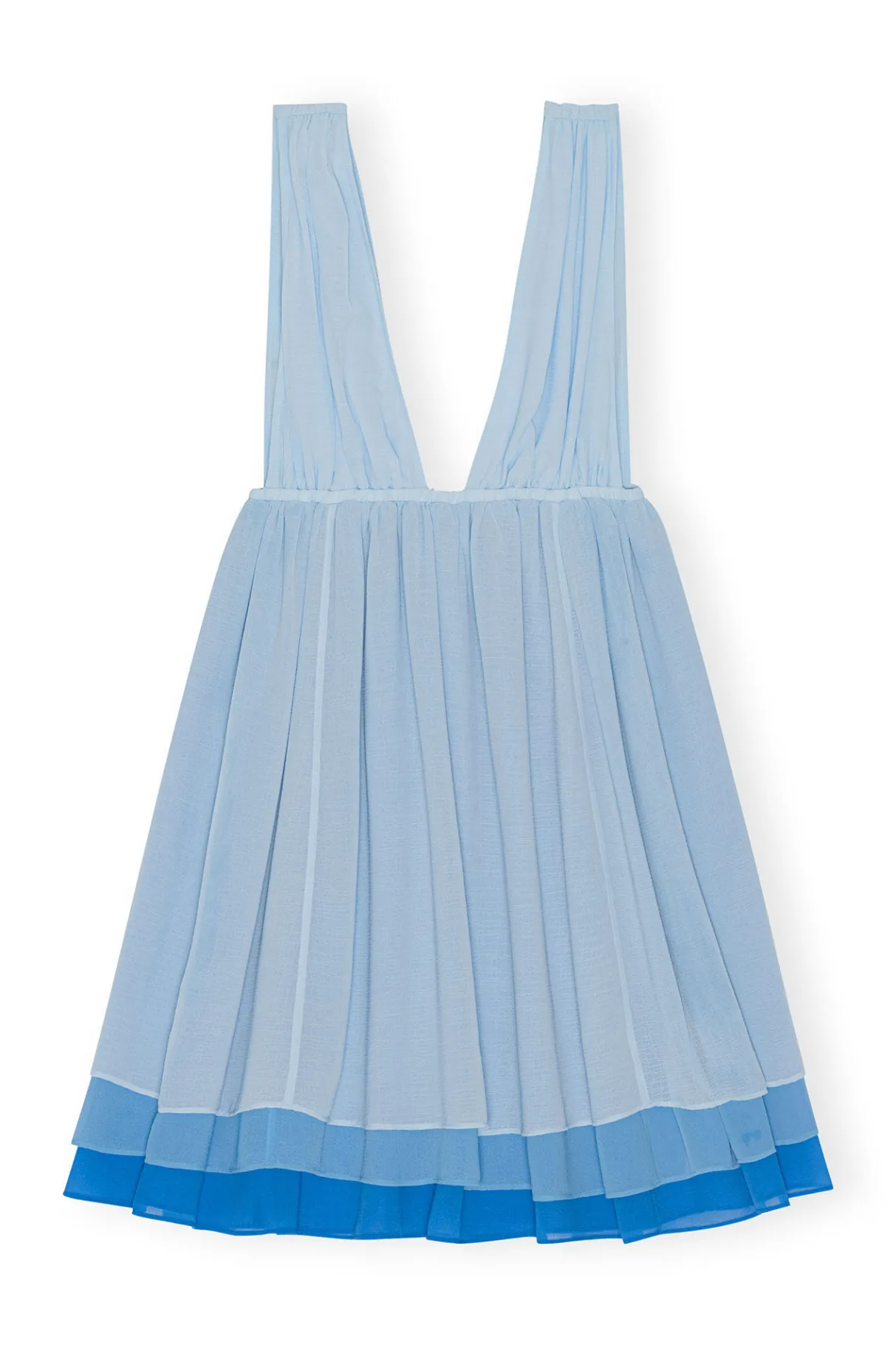 Shop GANNI Chiffon Mini Dress Ethereal Blue
