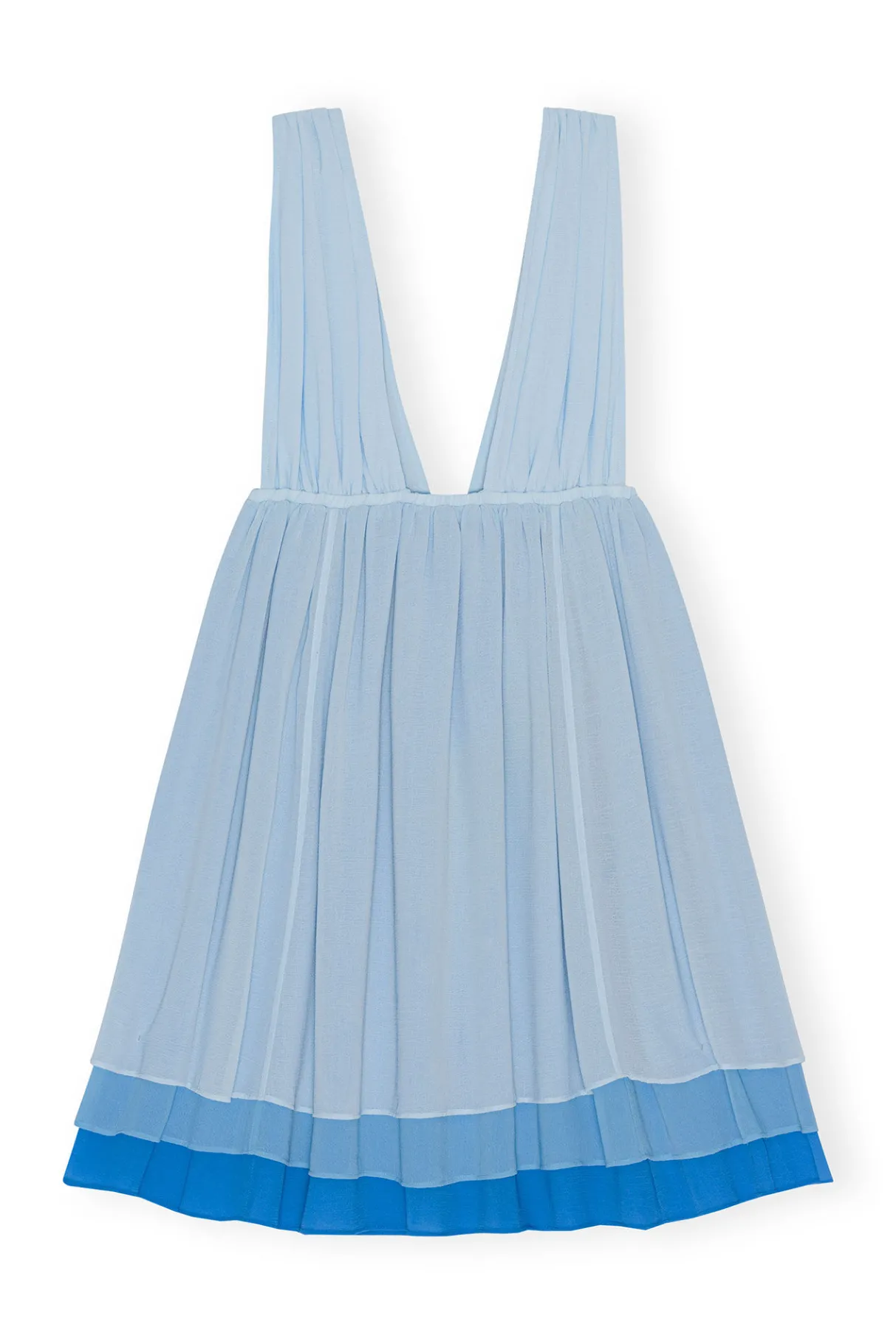 Shop GANNI Chiffon Mini Dress Ethereal Blue