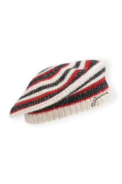 Sale GANNI Chunky Beret Black Melange
