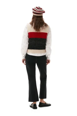 Flash Sale GANNI Chunky Cable Vest Black Melange