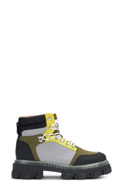 Cheap GANNI Cleated Lace Up Hiking Boots Kalamata