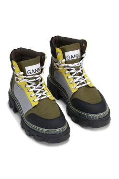 Cheap GANNI Cleated Lace Up Hiking Boots Kalamata