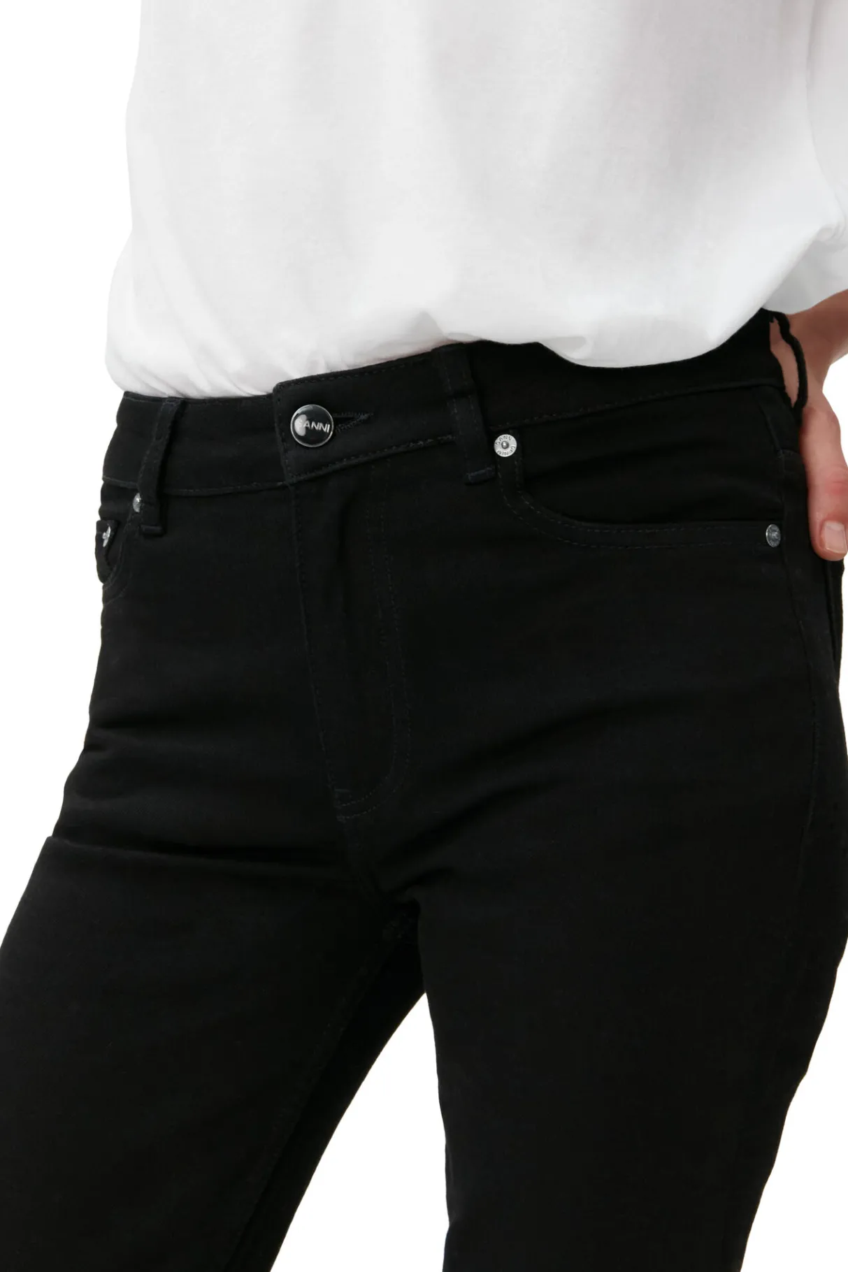 Cheap GANNI Comfort Stretch Beksi Black/Black