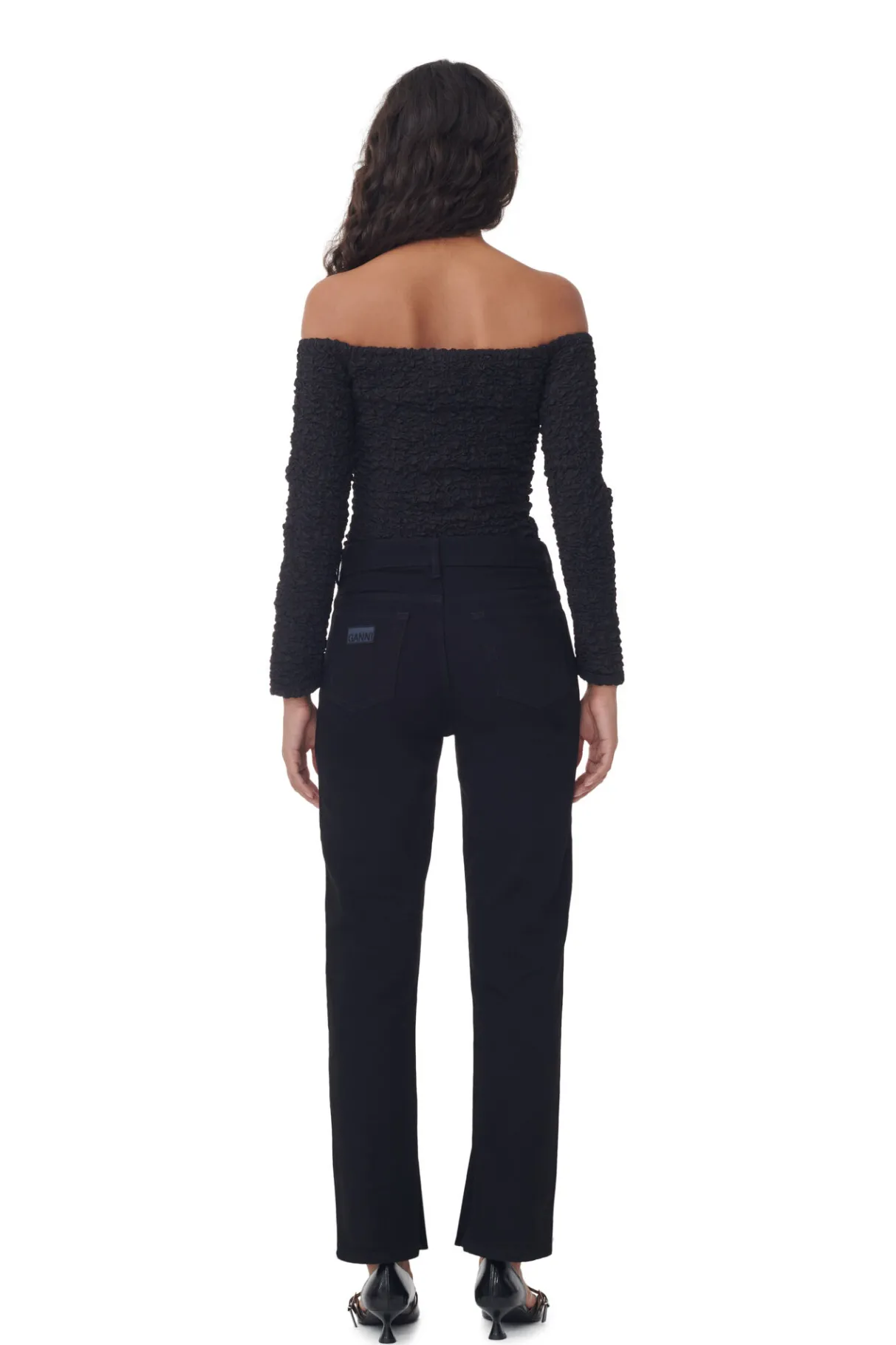 Cheap GANNI Comfort Stretch Beksi Black/Black