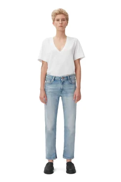 Cheap GANNI Comfort Stretch Beksi Light Blue Vintage