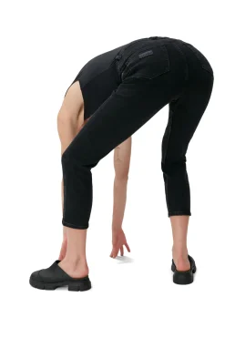 Sale GANNI Comfort Stretch Cutye Cropped Washed Black/Black