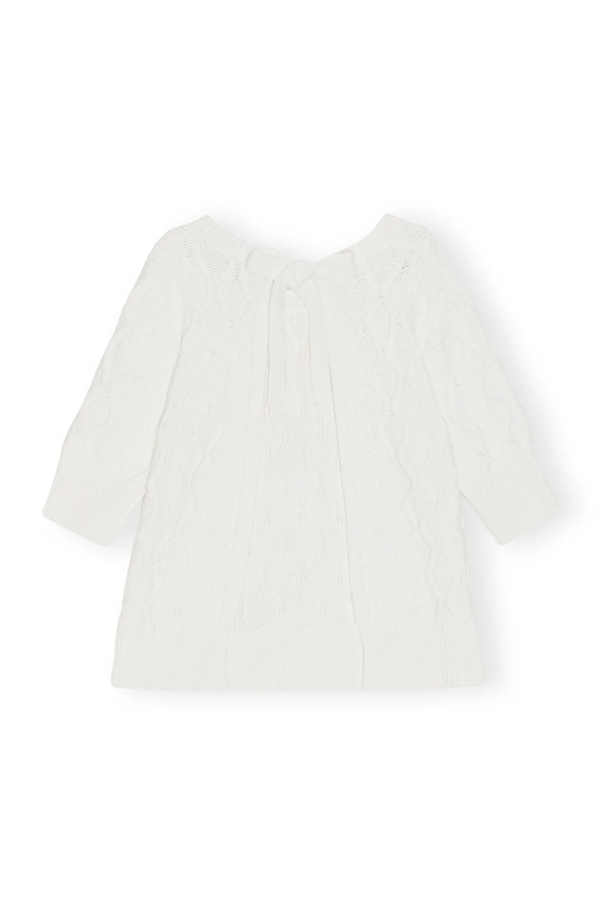 Outlet GANNI Cotton Cable Open Back Top Bright White