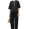 Hot GANNI Cotton Poplin Blouse Black