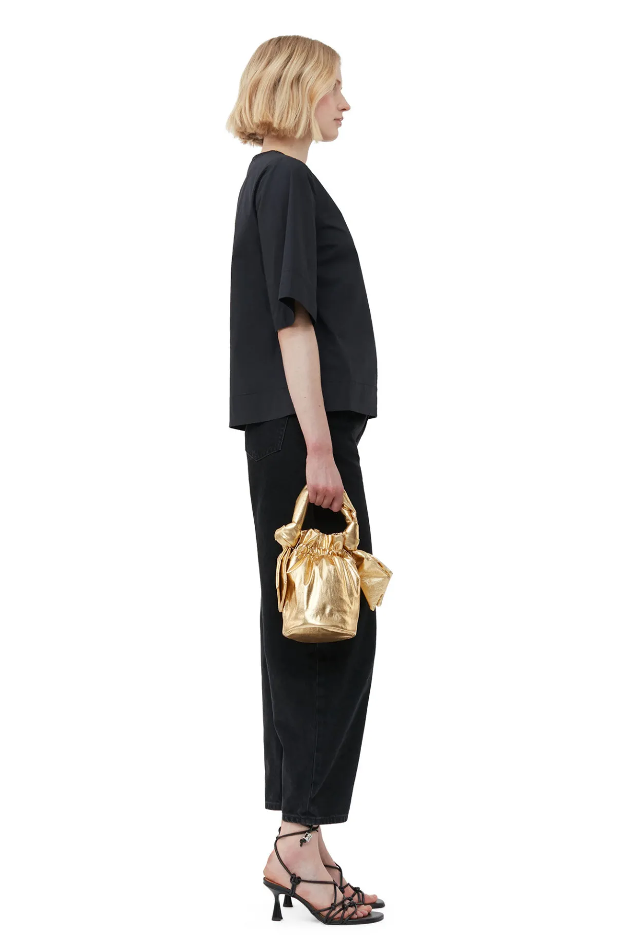 Hot GANNI Cotton Poplin Blouse Black