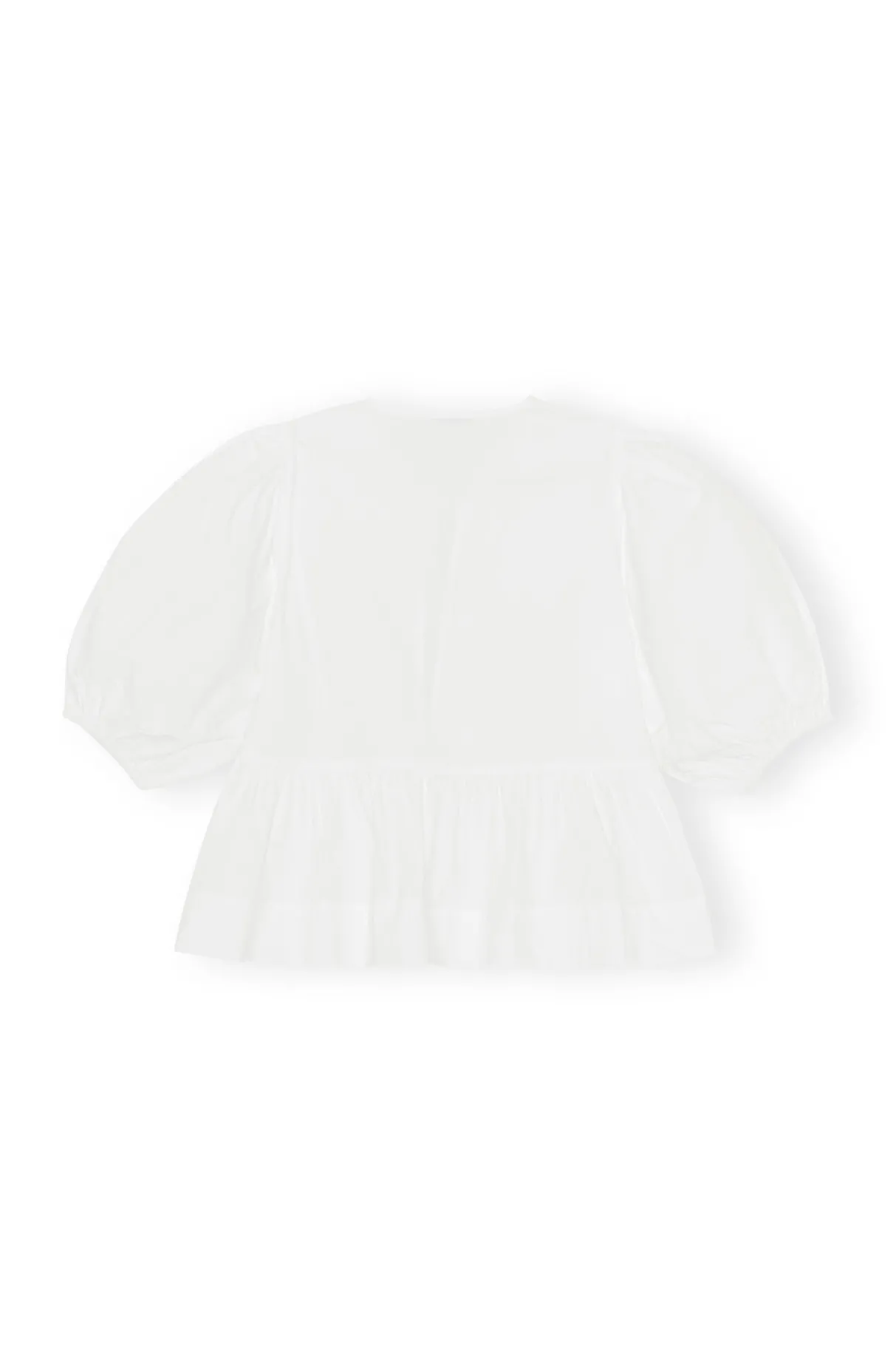 Fashion GANNI Cotton Poplin Blouse Bright White