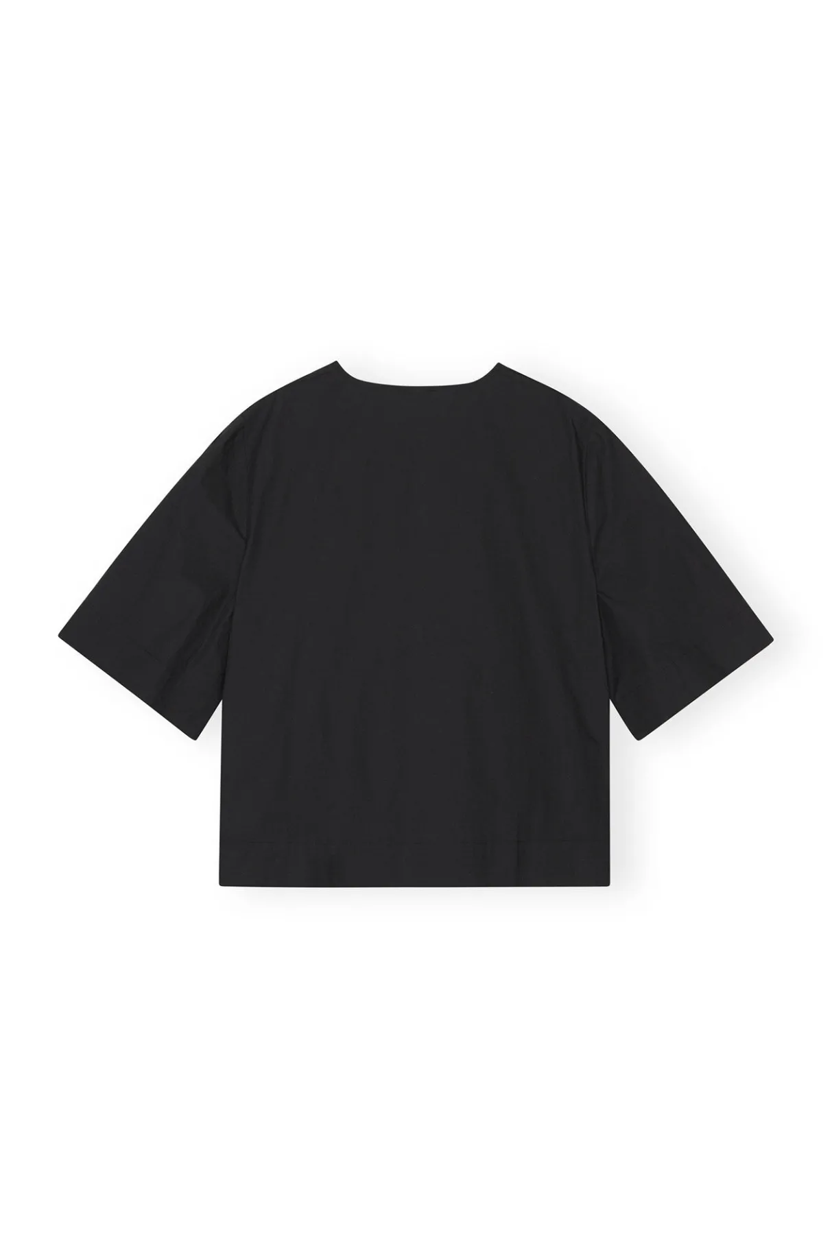 Hot GANNI Cotton Poplin Blouse Black