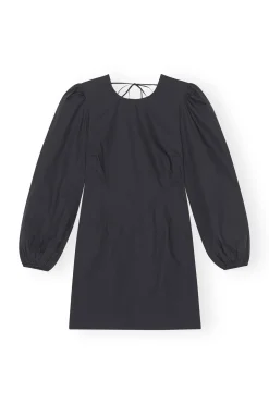 Flash Sale GANNI Cotton Poplin Open Back Mini Dress Black