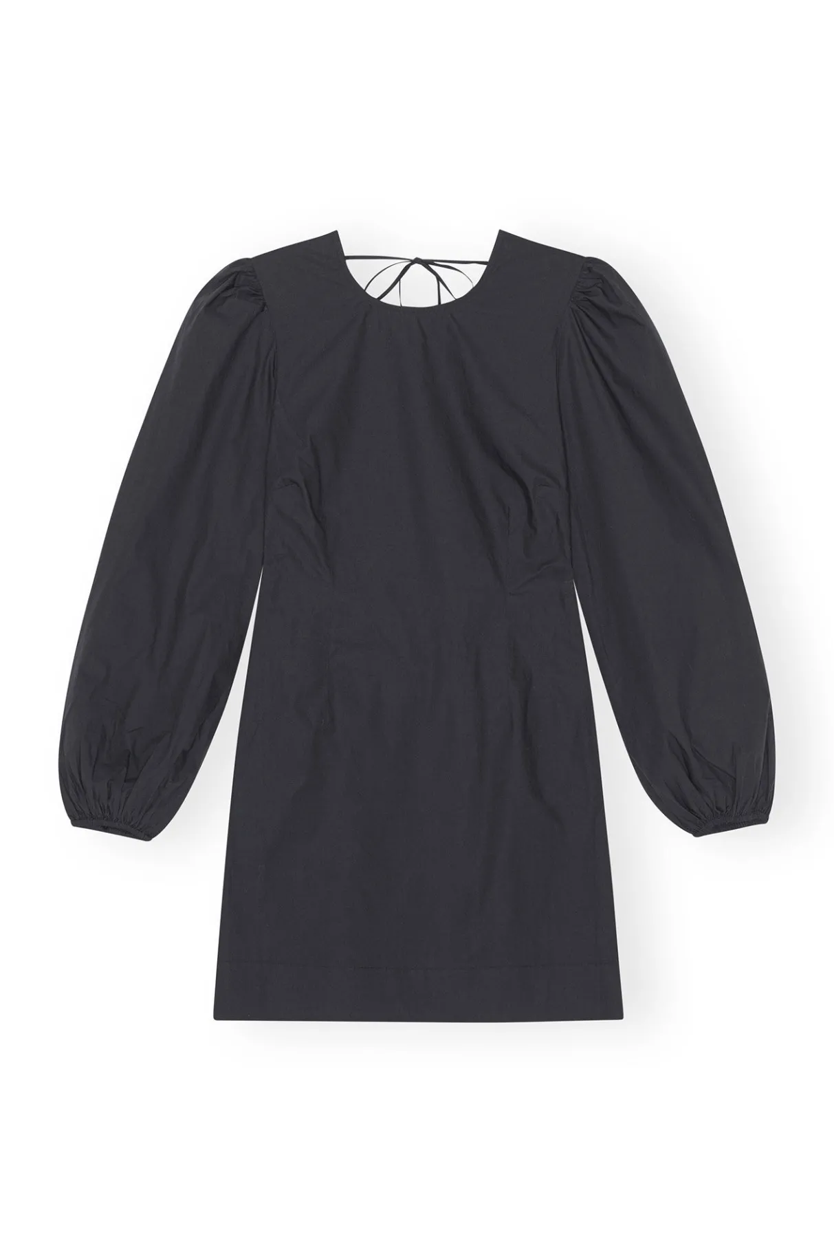 Flash Sale GANNI Cotton Poplin Open Back Mini Dress Black