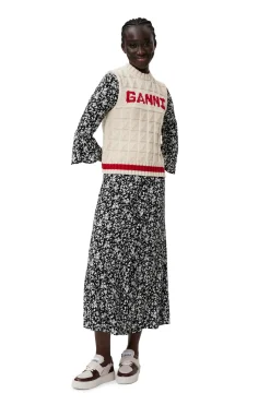 Discount GANNI Cotton Rope Vest Alabaster Gleam