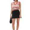 Outlet GANNI Cotton Suiting Mini Skirt Black