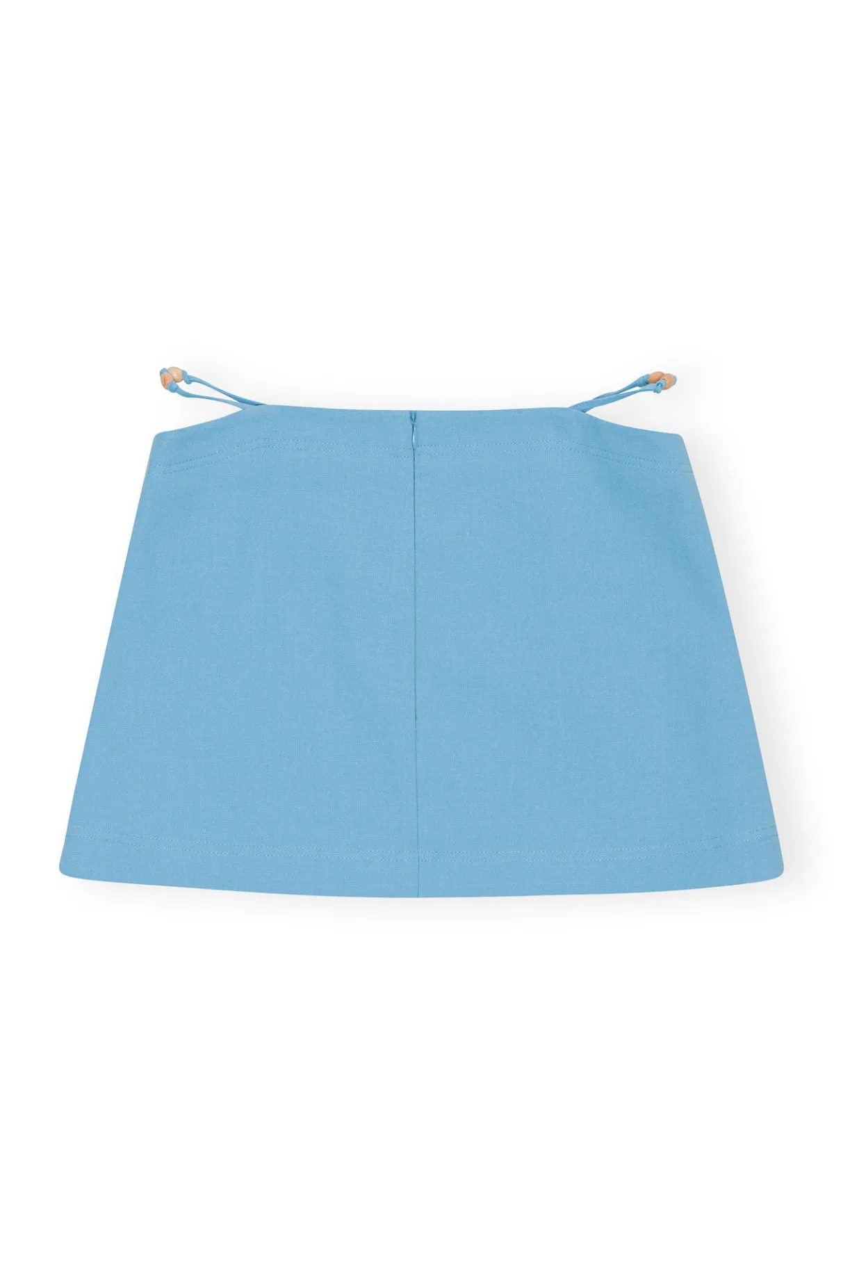 Cheap GANNI Cotton Suiting Mini Skirt Ethereal Blue