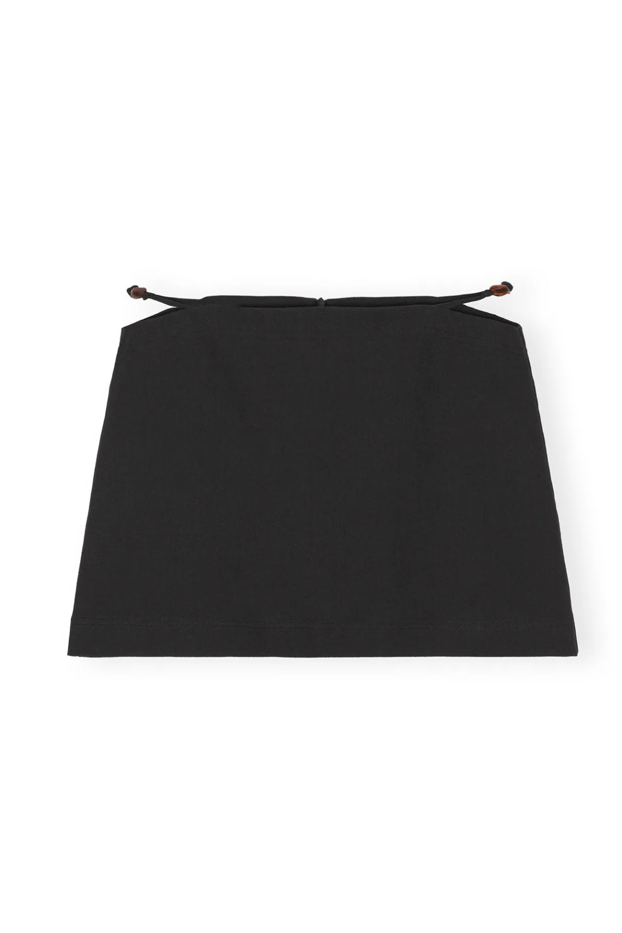 Outlet GANNI Cotton Suiting Mini Skirt Black