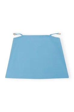 Cheap GANNI Cotton Suiting Mini Skirt Ethereal Blue