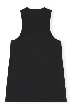 Discount GANNI Cotton Suiting Vest Black