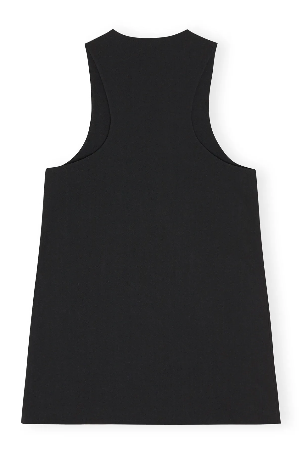 Discount GANNI Cotton Suiting Vest Black
