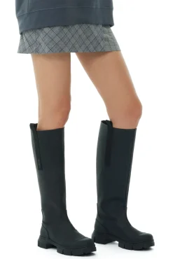 Shop GANNI Country Boots Black