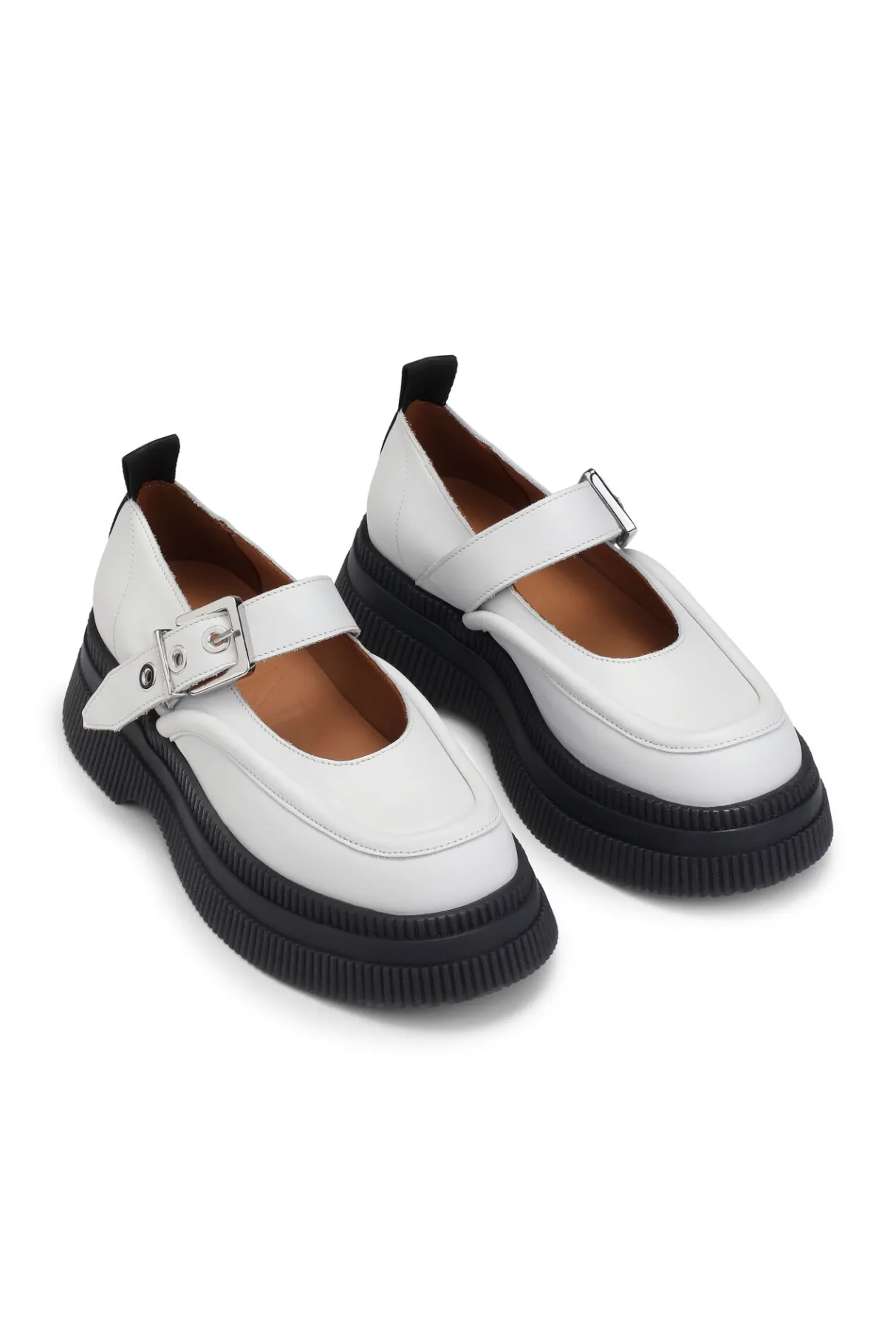 Cheap GANNI Creepers Mary Jane Egret