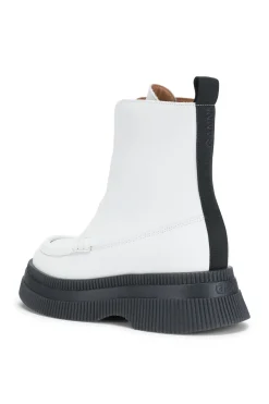 Best Sale GANNI Creepers Wallaby Zip Boots Egret