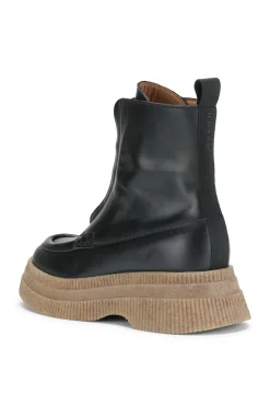 Discount GANNI Creepers Wallaby Zip Boots Black