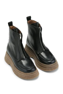 Discount GANNI Creepers Wallaby Zip Boots Black
