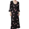 Sale GANNI Crinkled Satin Long Dress Black