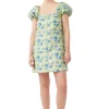 Flash Sale GANNI 3D Jacquard Mini Dress Oyster Gray