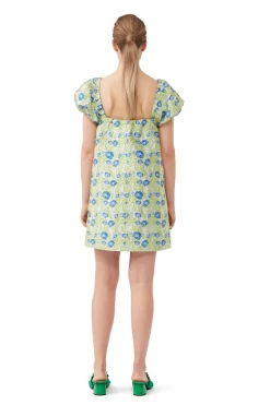 Flash Sale GANNI 3D Jacquard Mini Dress Oyster Gray