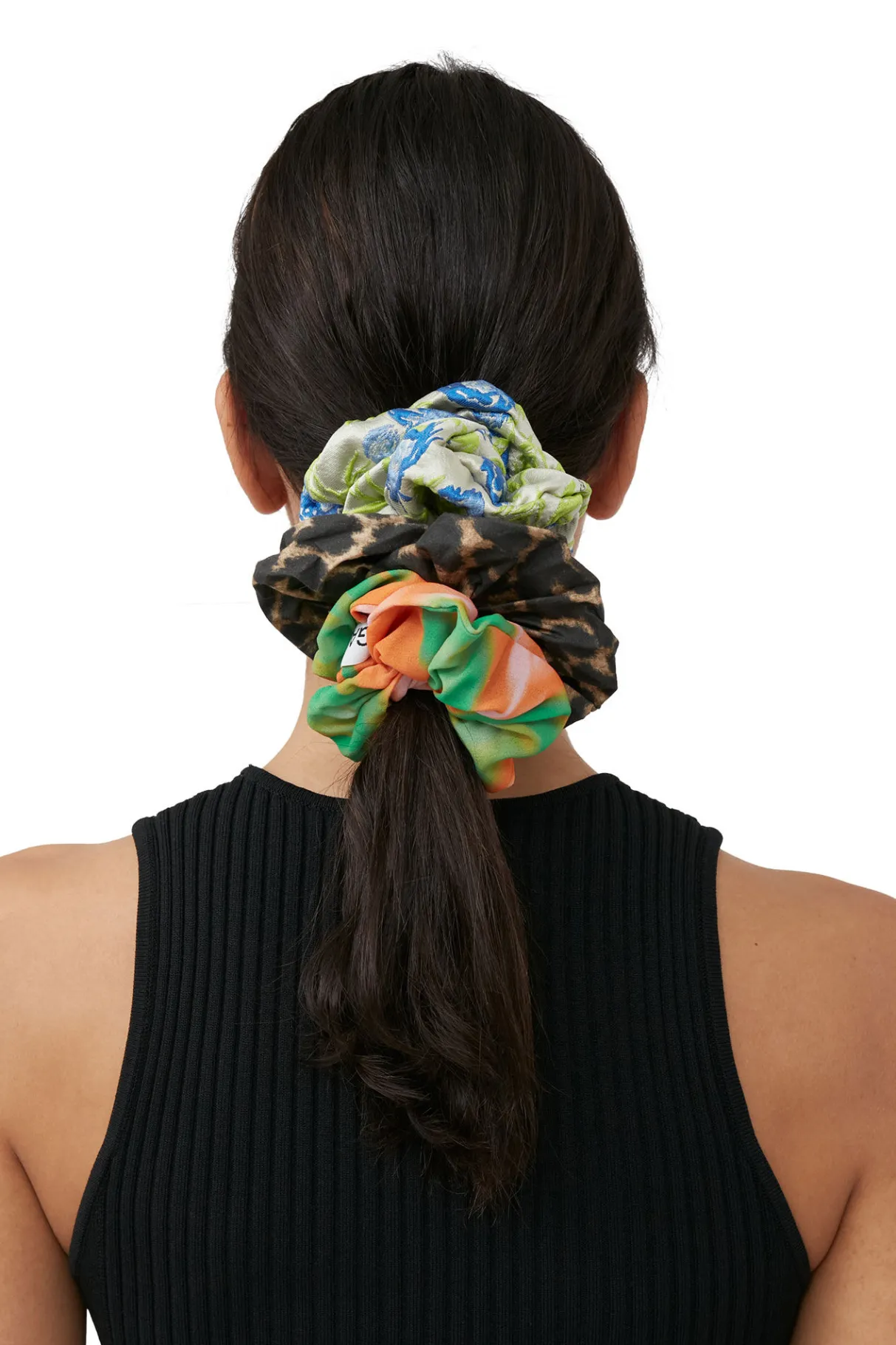 Cheap GANNI 3D Jacquard Scrunchie Oyster Gray