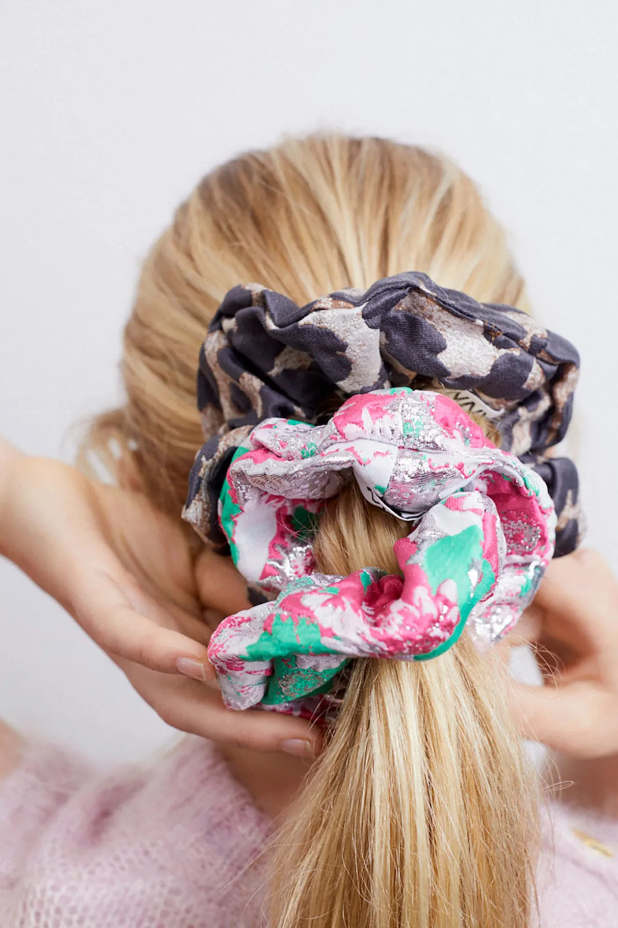 Outlet GANNI 3D Jacquard Scrunchie Sugar Plum