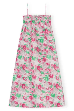 Fashion GANNI 3D Jacquard Strap Dress Sugar Plum