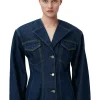 Flash Sale GANNI Denim Fitted Blazer Rinse
