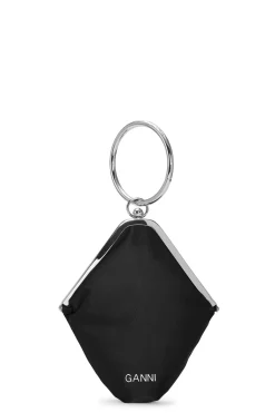Shop GANNI Diamond Bangle Clutch Black