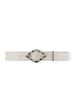 Fashion GANNI Diamond Belt Egret