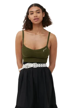 Best Sale GANNI Double Eyelet Belt Egret