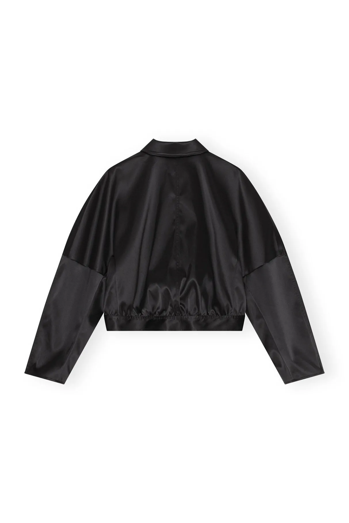 Discount GANNI Double Satin Short Jacket Black