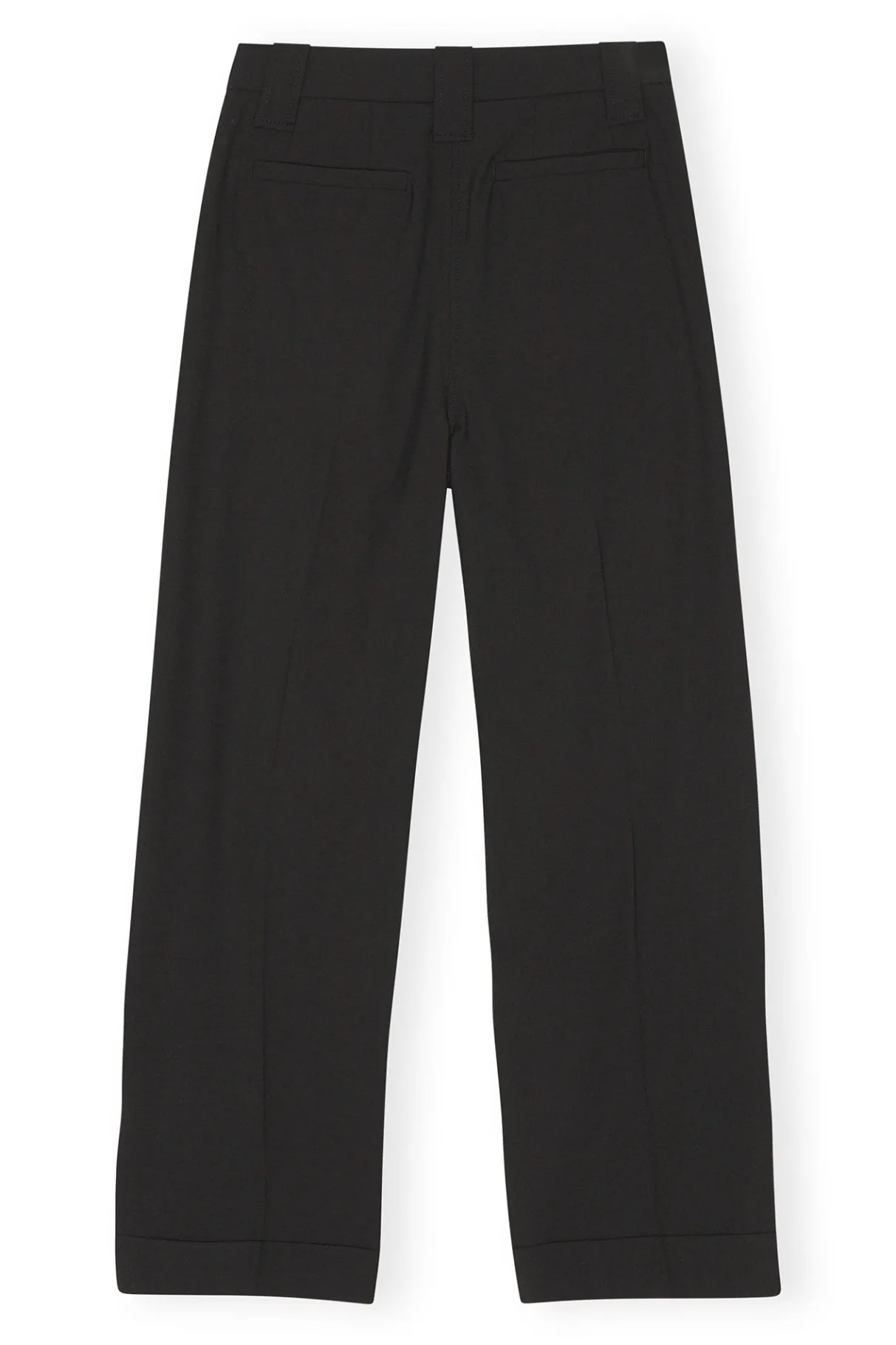 Online GANNI Drapey Melange Loose Pleat Pants Black