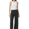 Cheap GANNI Drapey Melange Mid Waist Pants Phantom