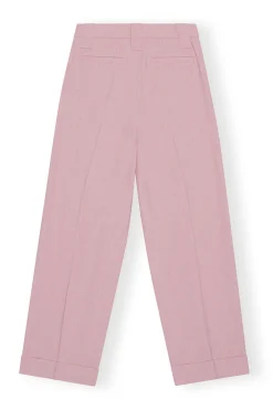 Best GANNI Drapey Melange Pleat Pants Pink Tulle