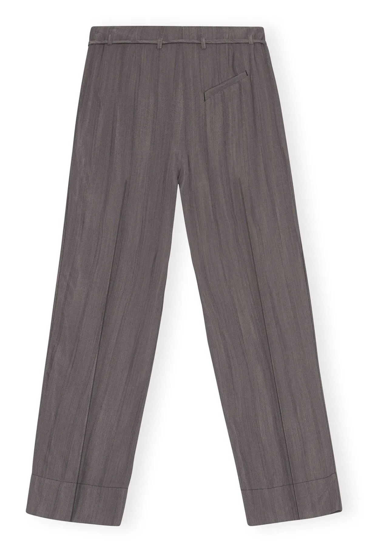 Shop GANNI Drapey Stripe Pants Black Stripes