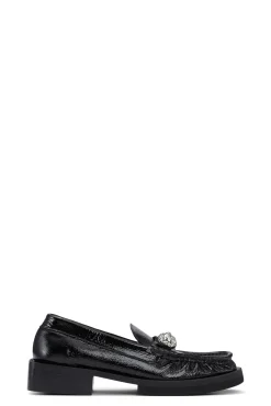 New GANNI Embellished Loafers Black