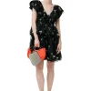 Cheap GANNI Embellished Mesh Mini Dress Black