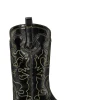 Outlet GANNI Embroidered Western Boots Black