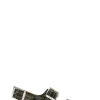 Best Sale GANNI Embroidered Western Sandals Black/Yellow