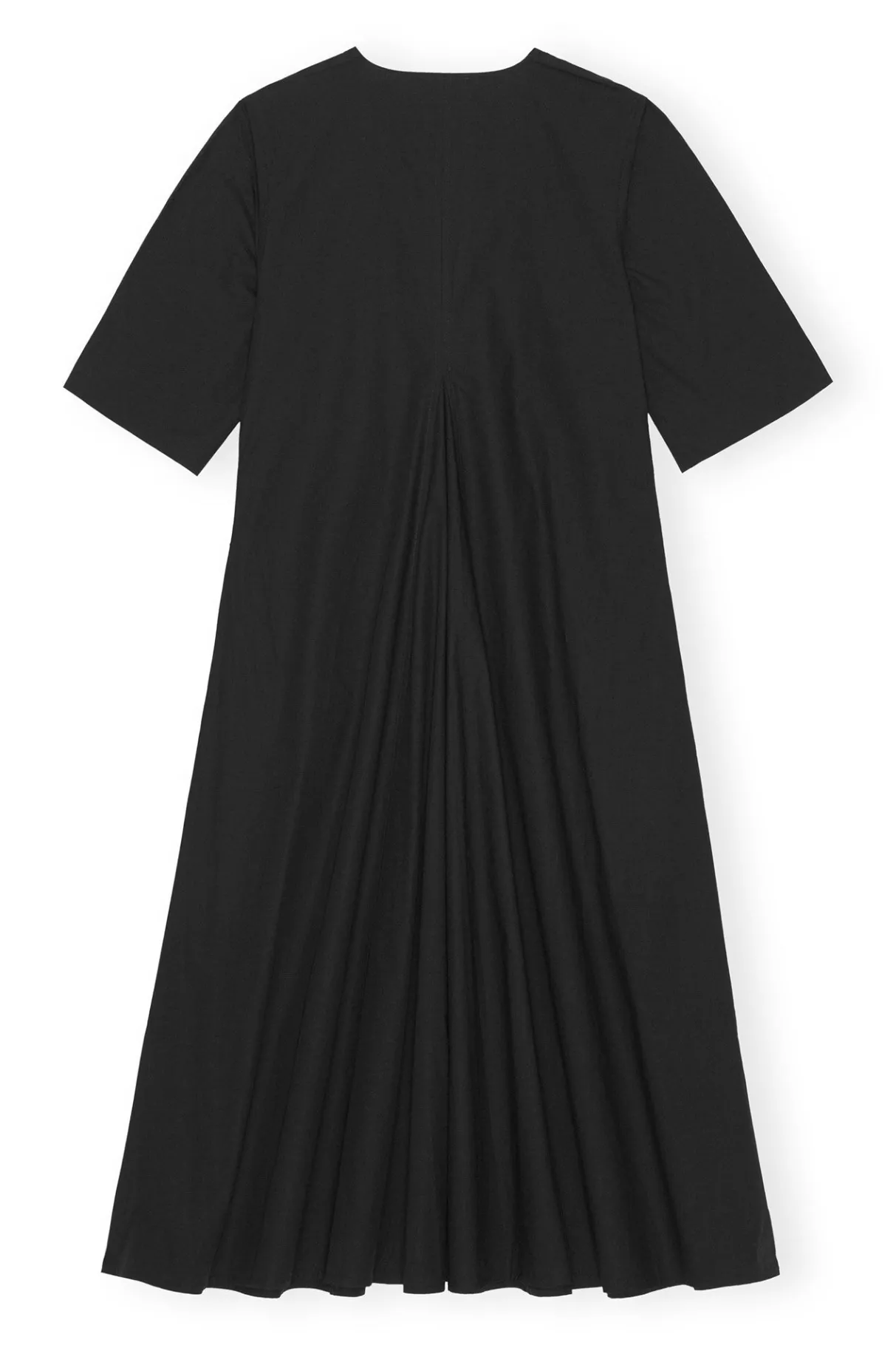 Discount GANNI Exclusive Cotton Poplin Maxi Dress Black