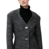 Best GANNI Fitted Wool Blazer Phantom